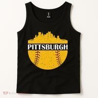 Pittsburgh Baseball Cityscape Distressed Novelty Pirate Tank Top thumb 2