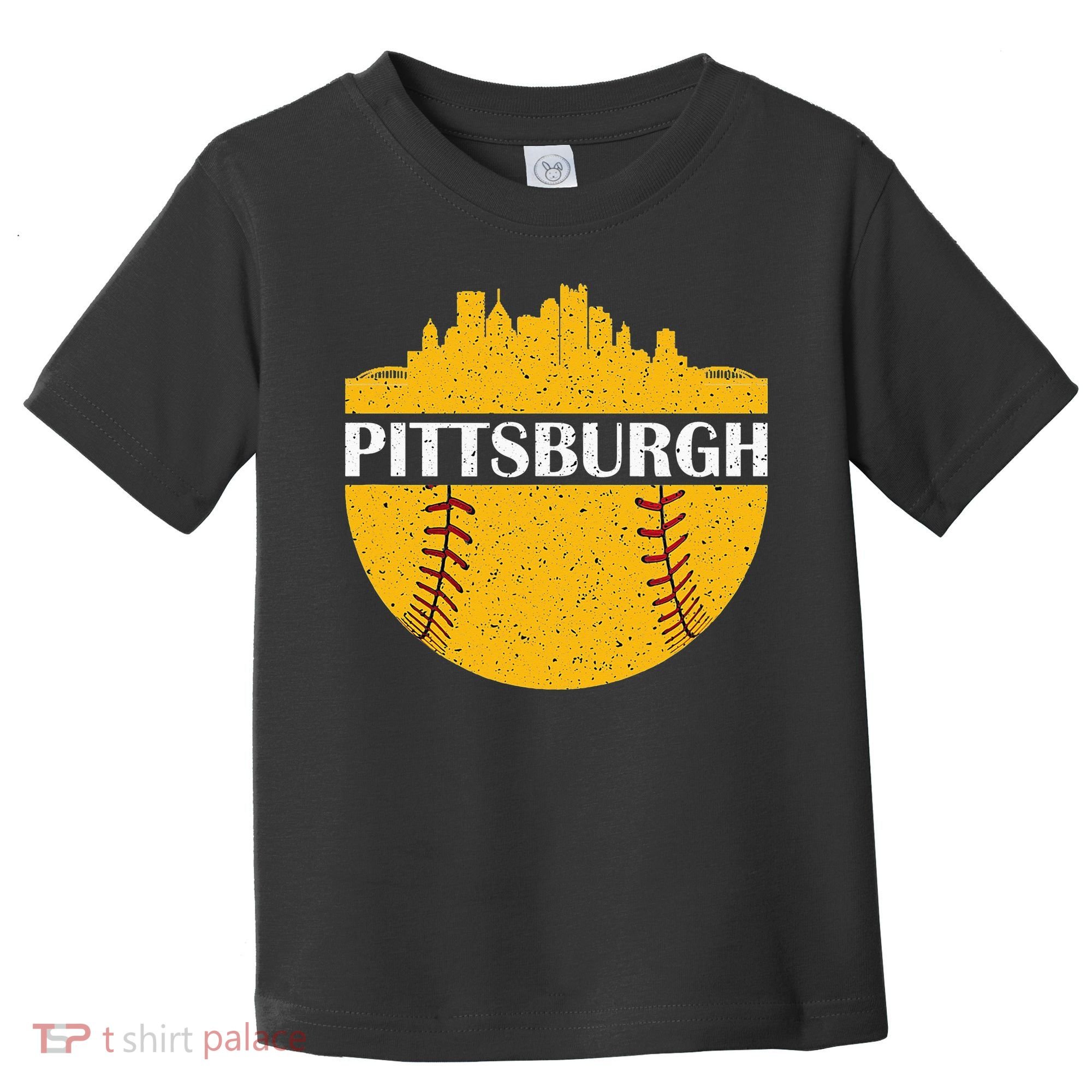 Pittsburgh Baseball Cityscape Distressed Novelty Pirate Toddler T-Shirt