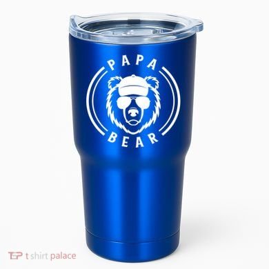 Papa Bear Cool Gift Tumbler