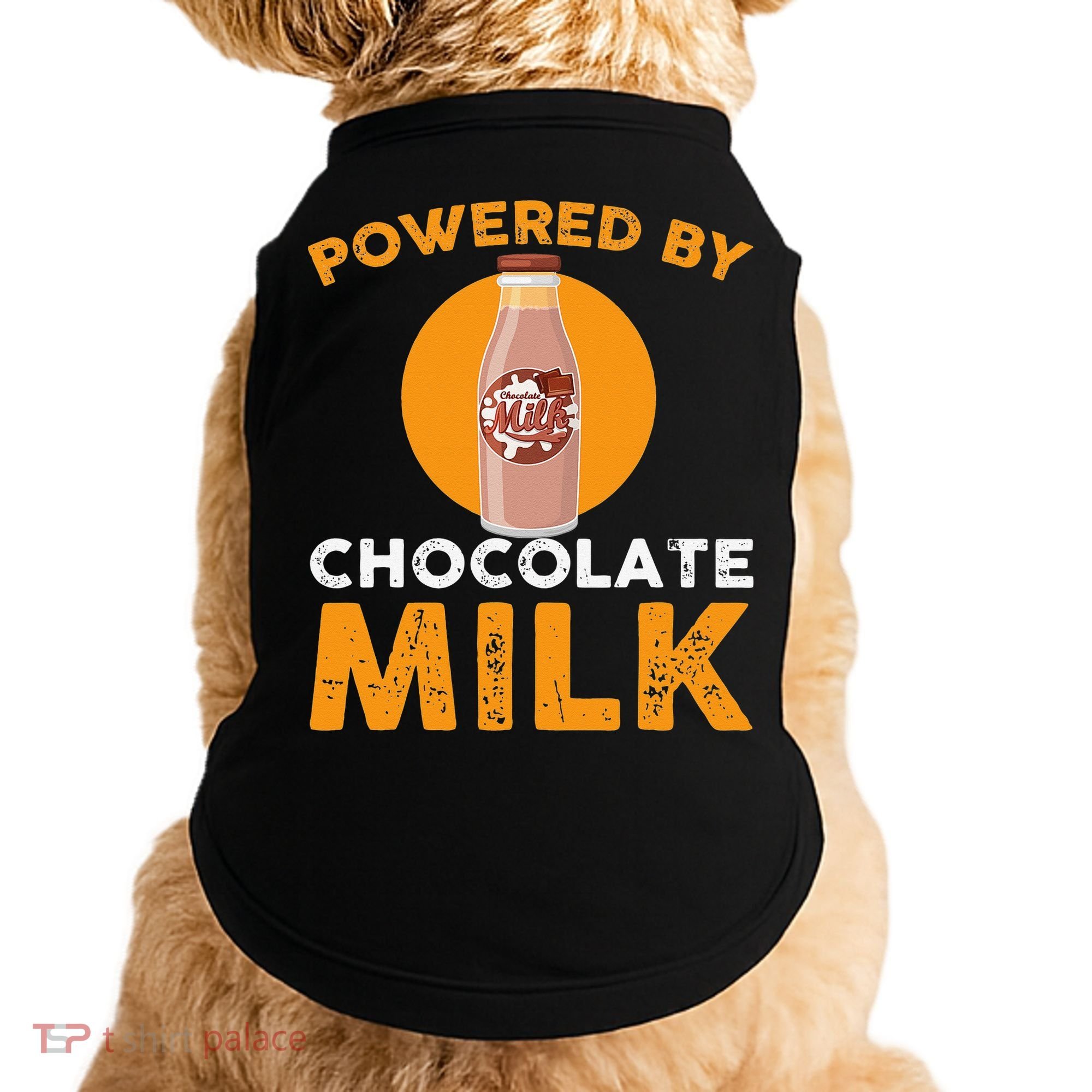 Powered By Chocolate Milk Bottle Costume Doggie Tank