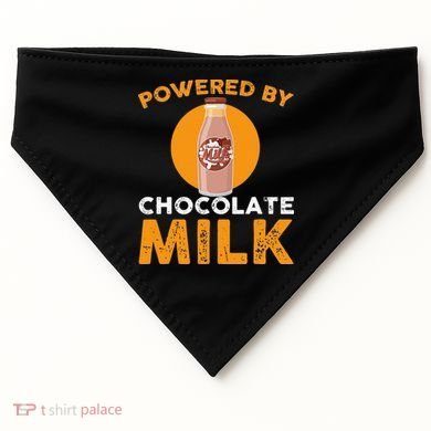 Powered By Chocolate Milk Bottle Costume USA-Made Doggie Bandana