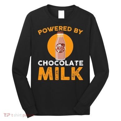 Powered By Chocolate Milk Bottle Costume Long Sleeve Shirt