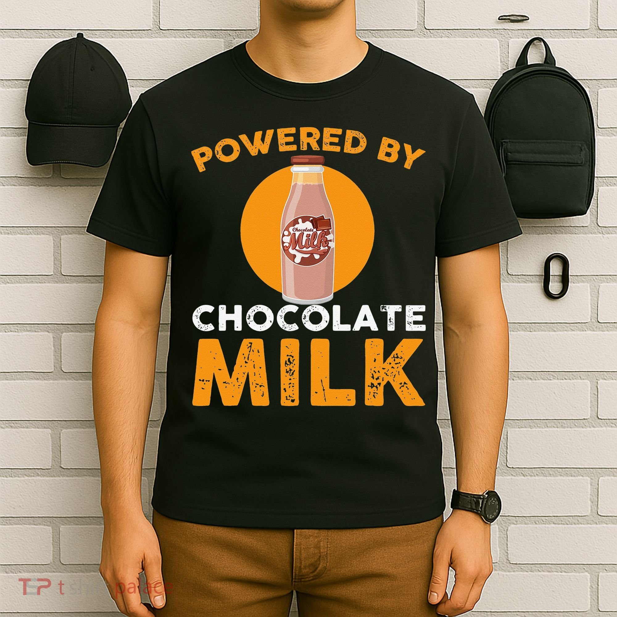 Powered By Chocolate Milk Bottle Costume T-Shirt