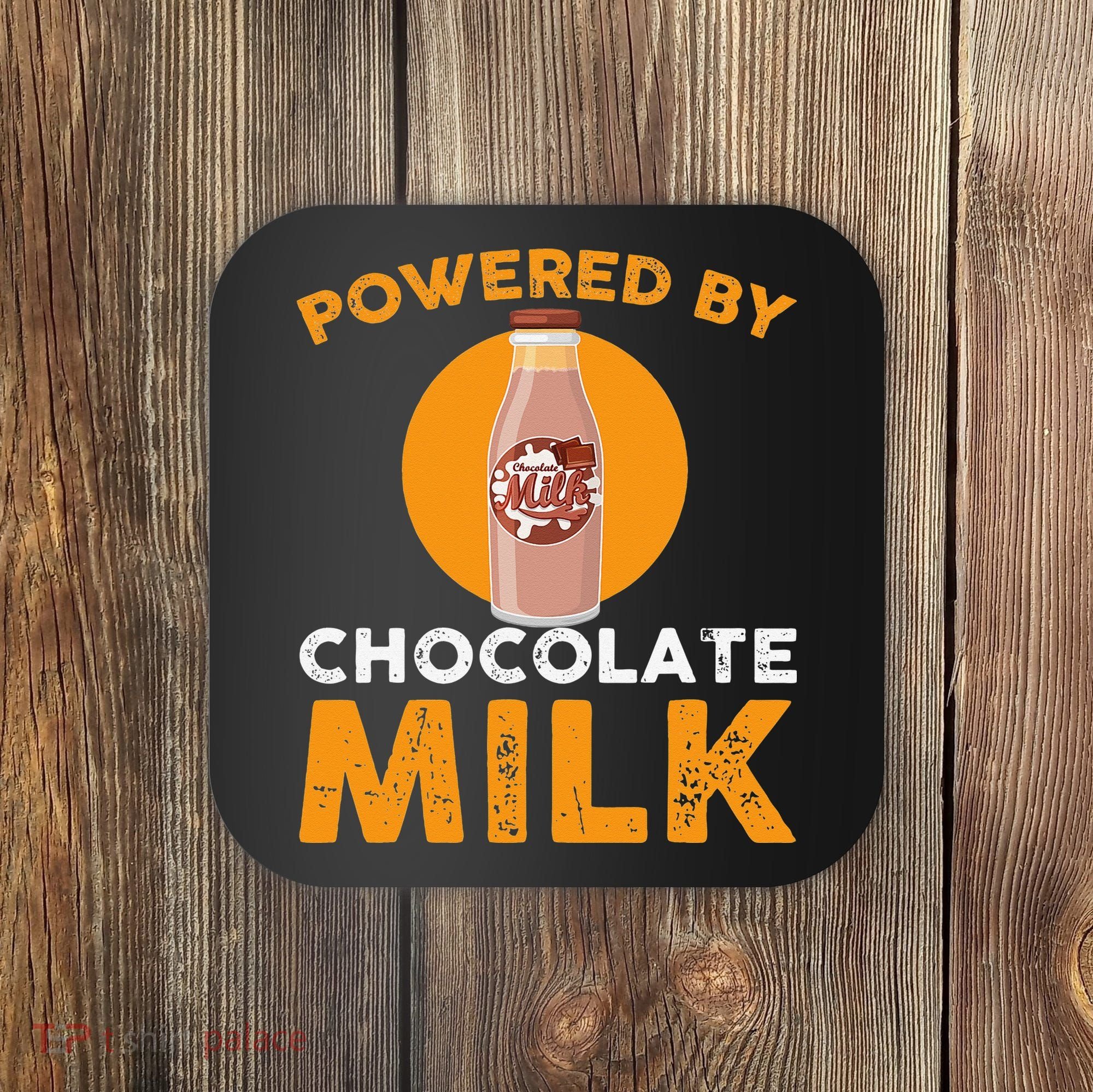 Powered By Chocolate Milk Bottle Costume Coaster