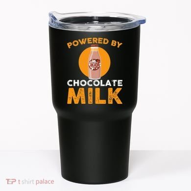 Powered By Chocolate Milk Bottle Costume Tumbler