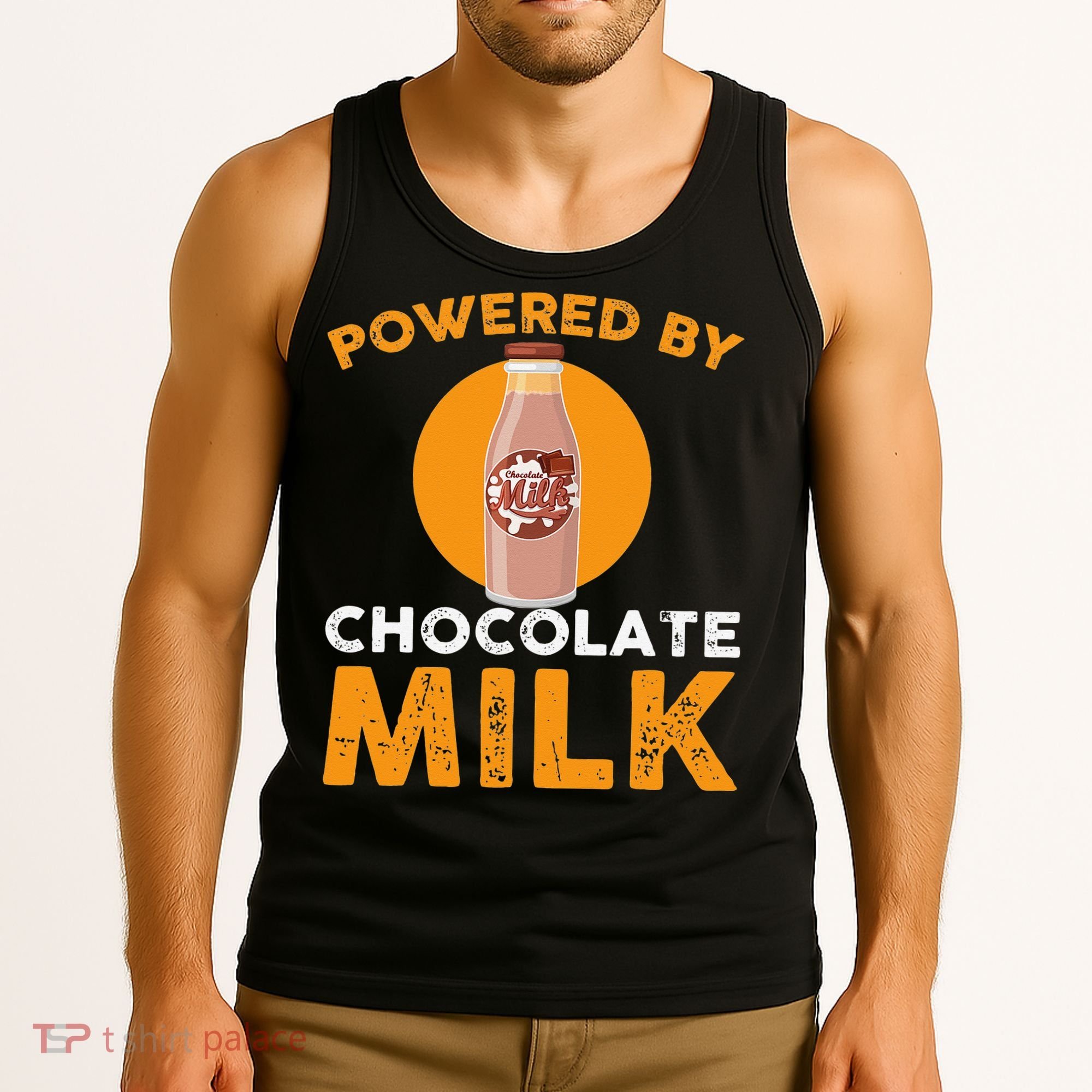 Powered By Chocolate Milk Bottle Costume Tank Top