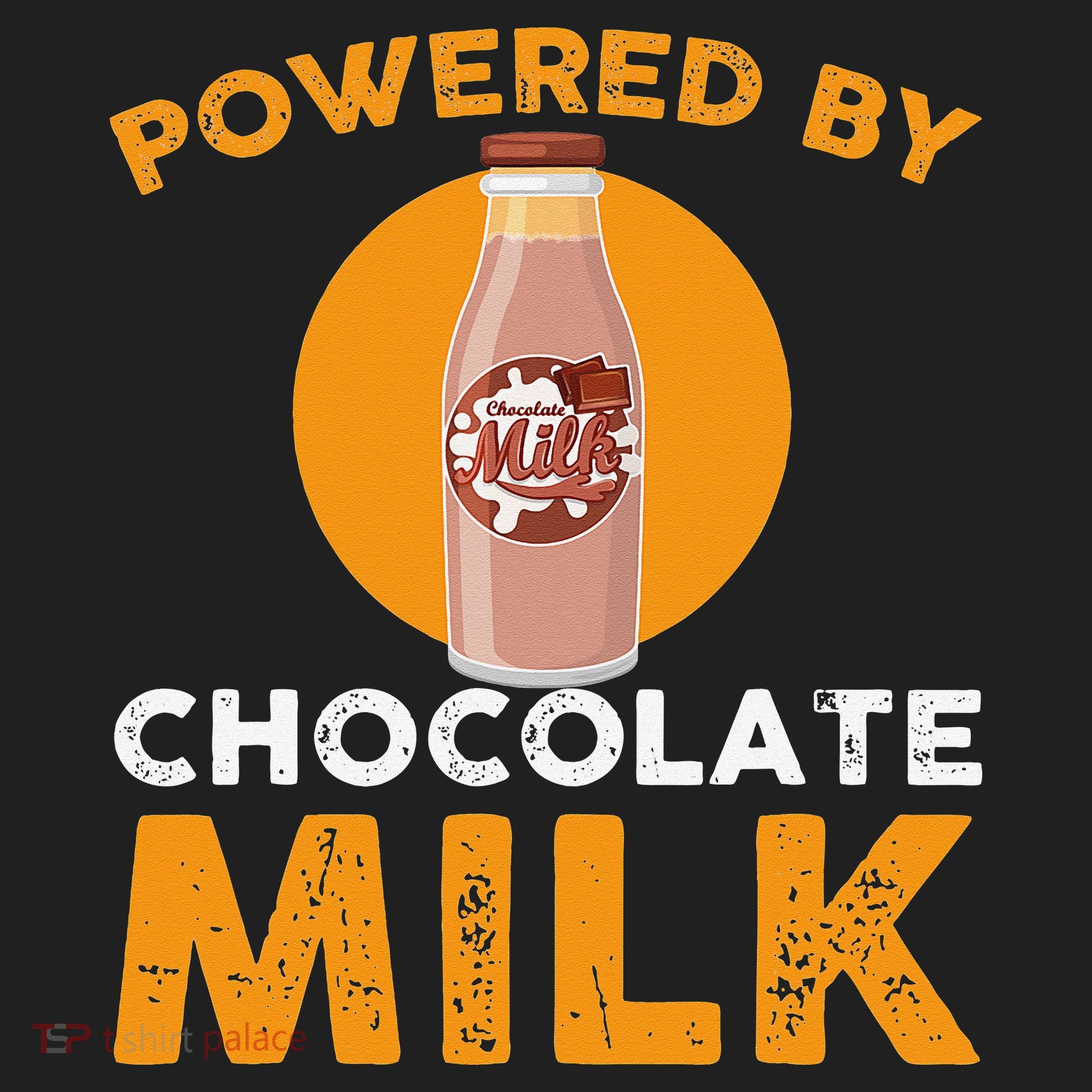 Powered By Chocolate Milk Bottle Costume Golf Towel