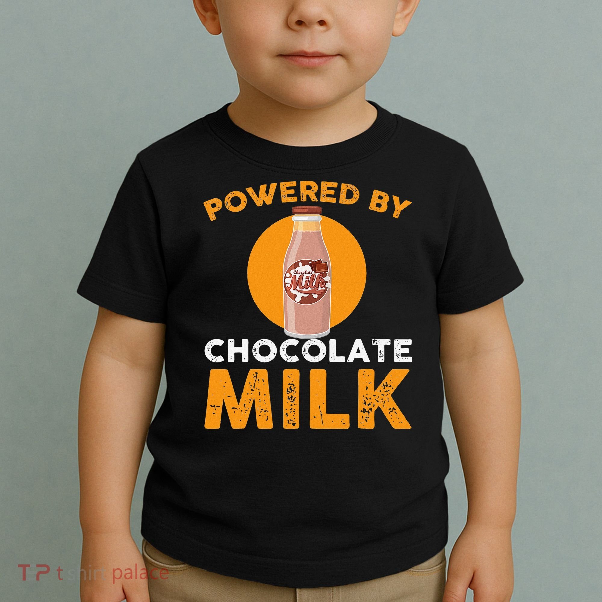 Powered By Chocolate Milk Bottle Costume Toddler T-Shirt