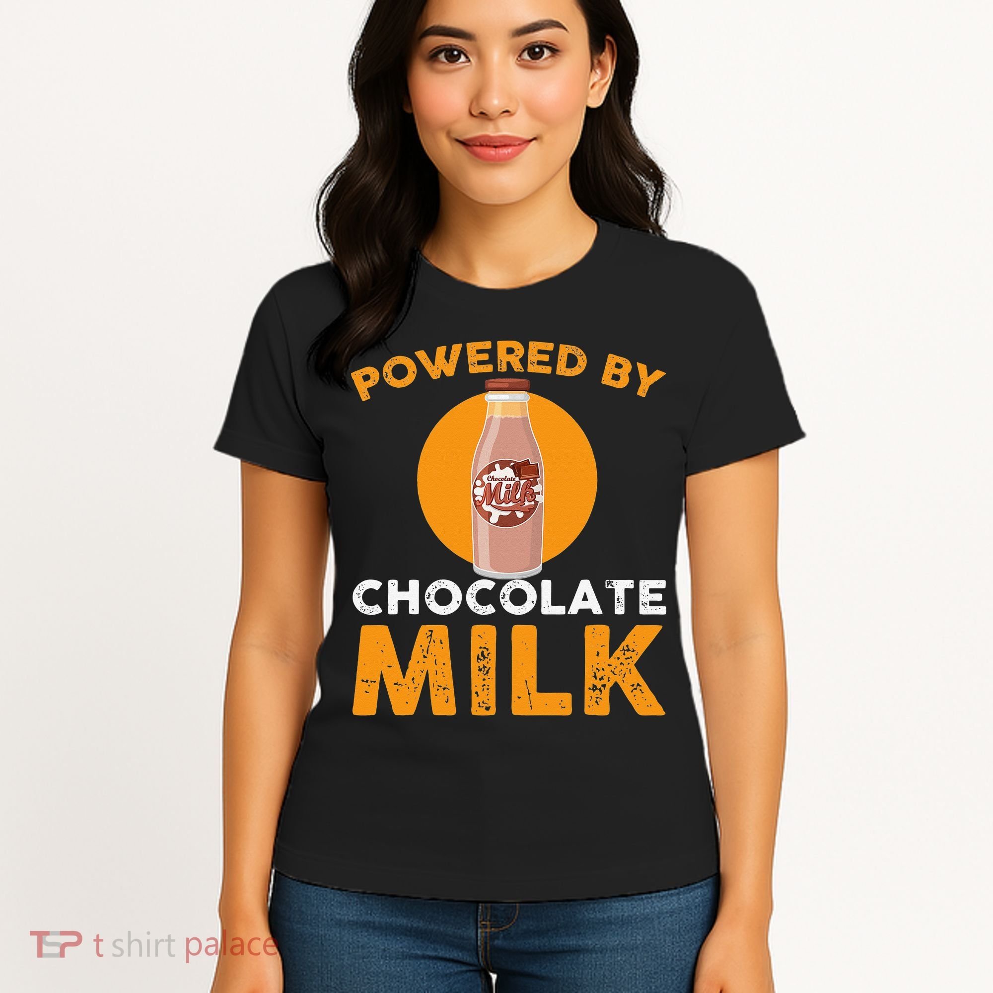 Powered By Chocolate Milk Bottle Costume Women's T-Shirt