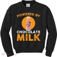 Powered By Chocolate Milk Bottle Costume Kids Sweatshirt thumb 0