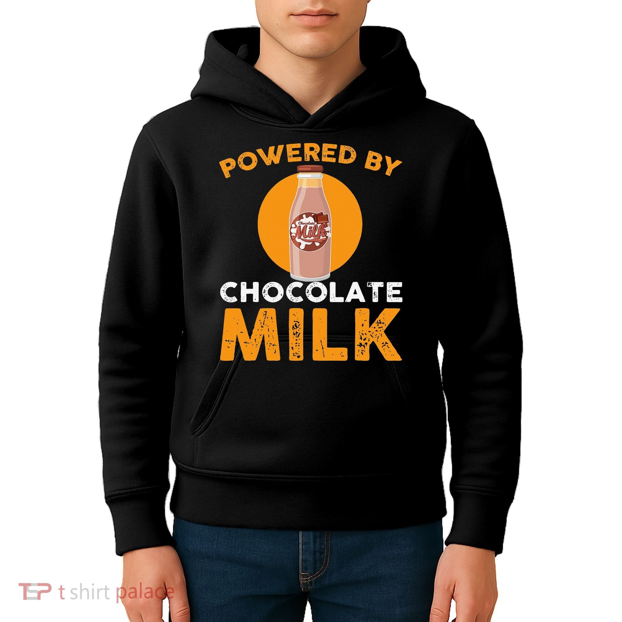 Powered By Chocolate Milk Bottle Costume Kids Hoodie