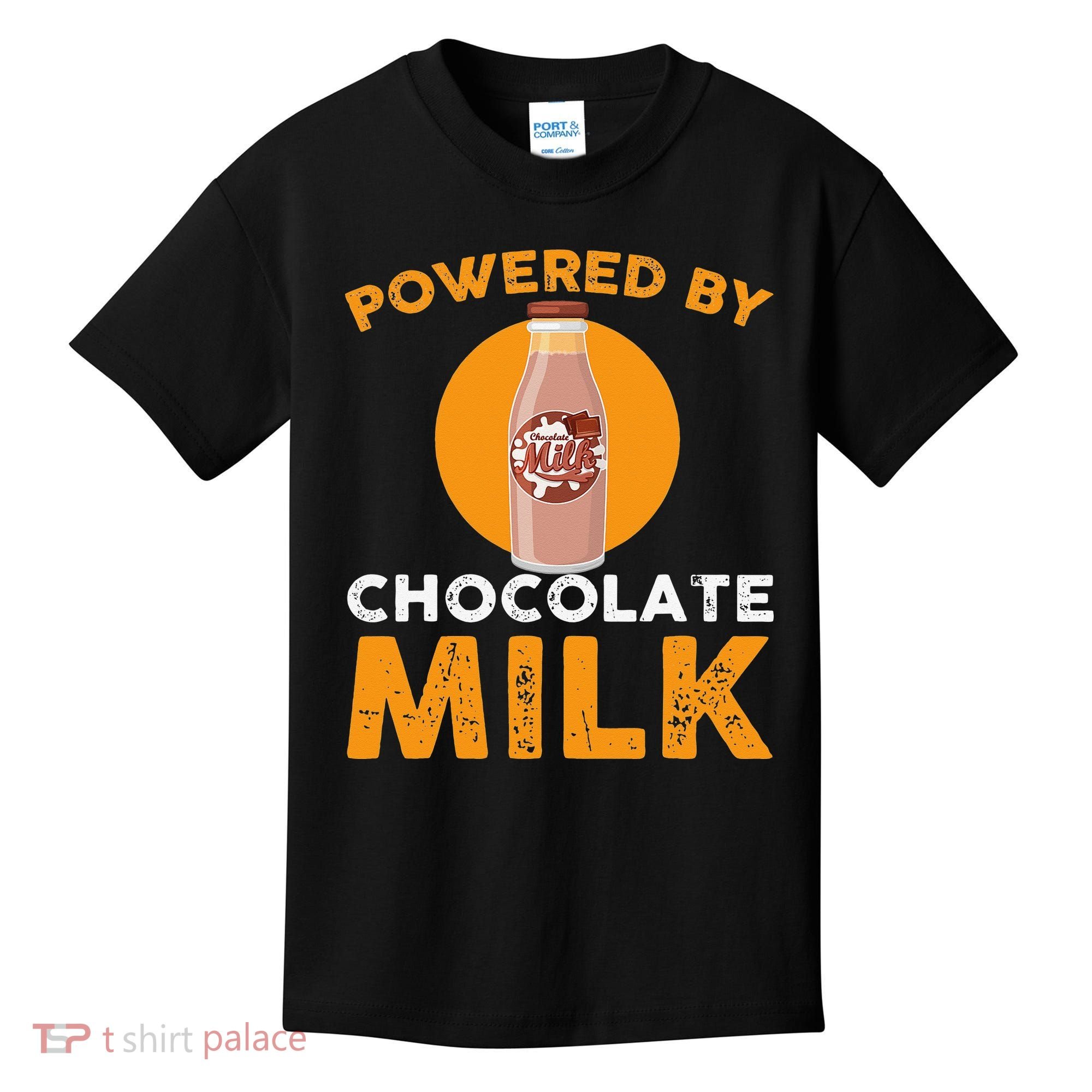 Powered By Chocolate Milk Bottle Costume Kids T-Shirt