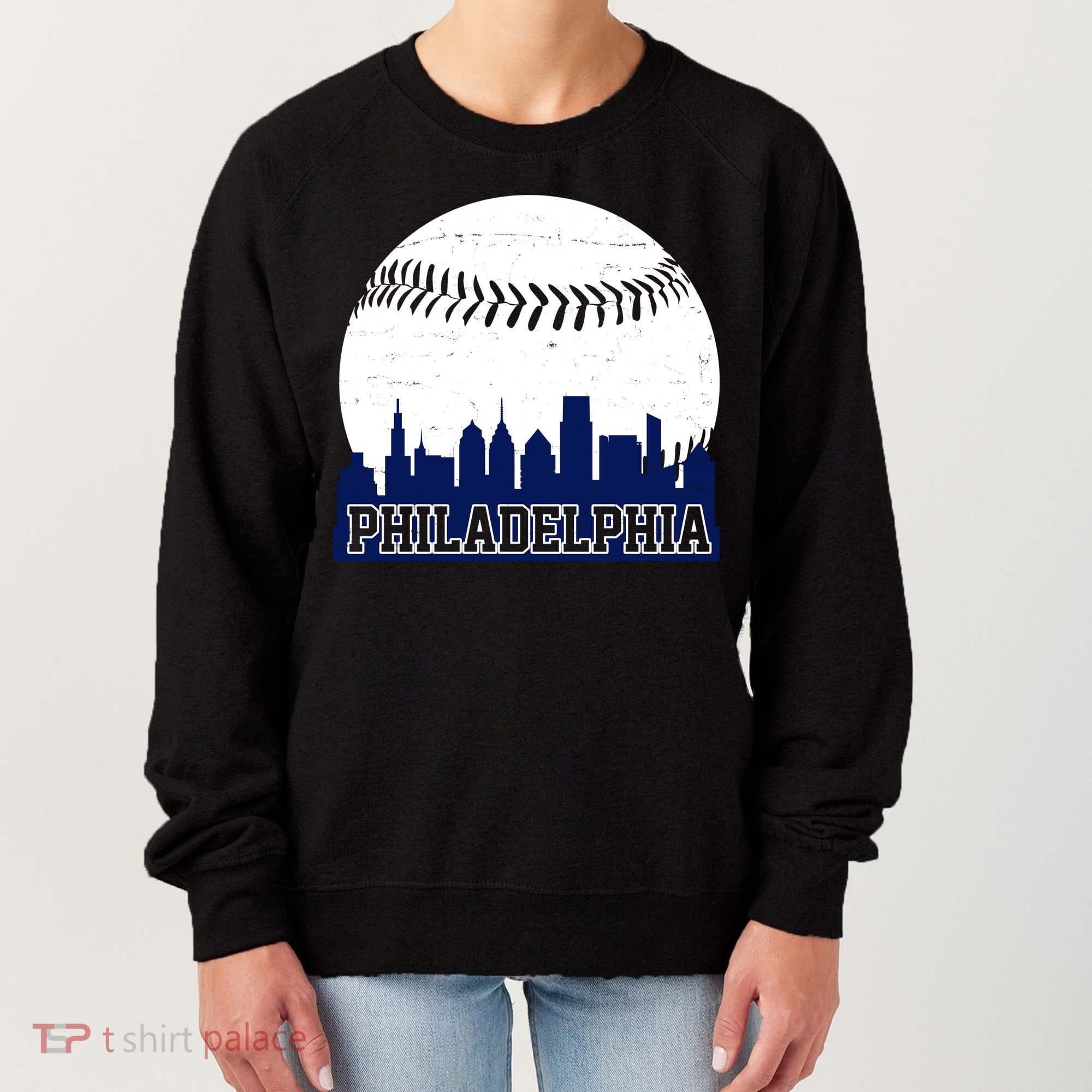 Philadelphia Baseball City Skyline Women's Sweatshirt