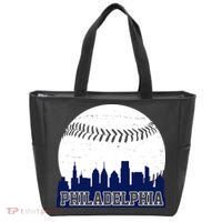 Philadelphia Baseball City Skyline Tote Bag thumb 0