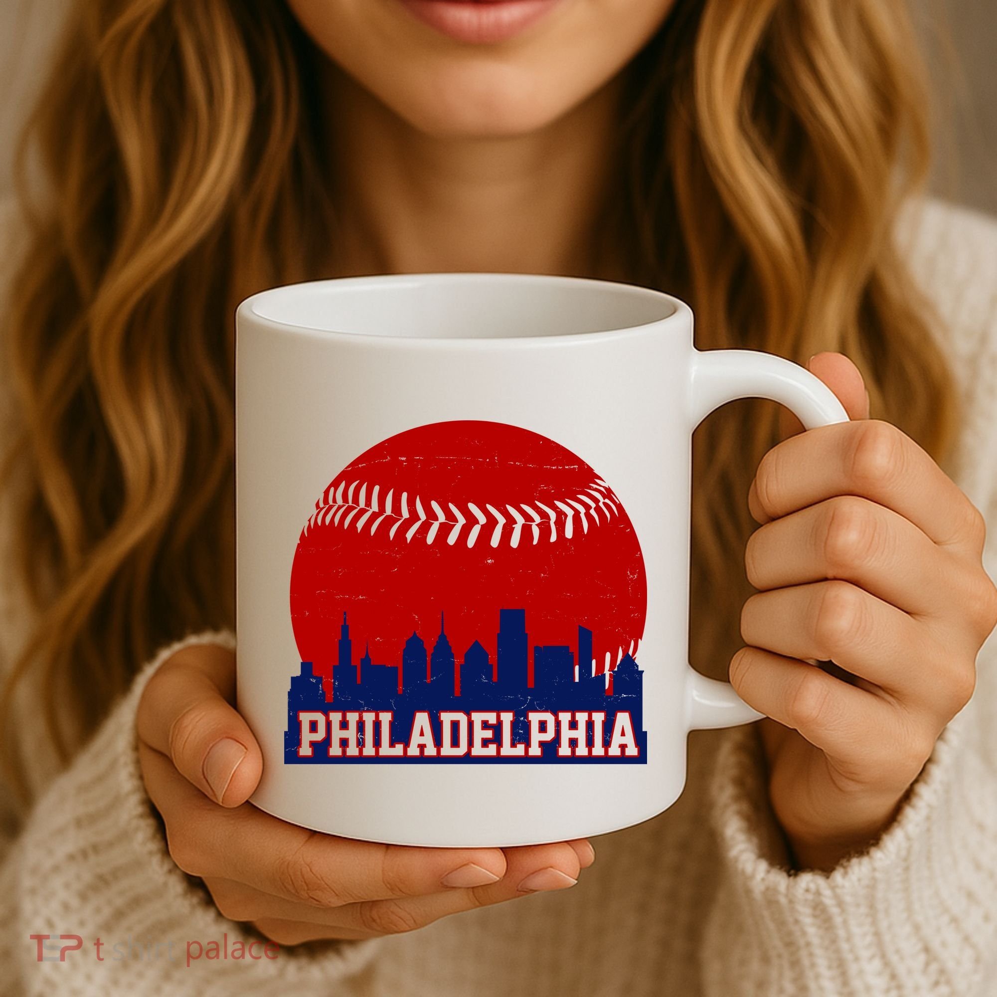 Philadelphia Baseball City Skyline Coffee Mug