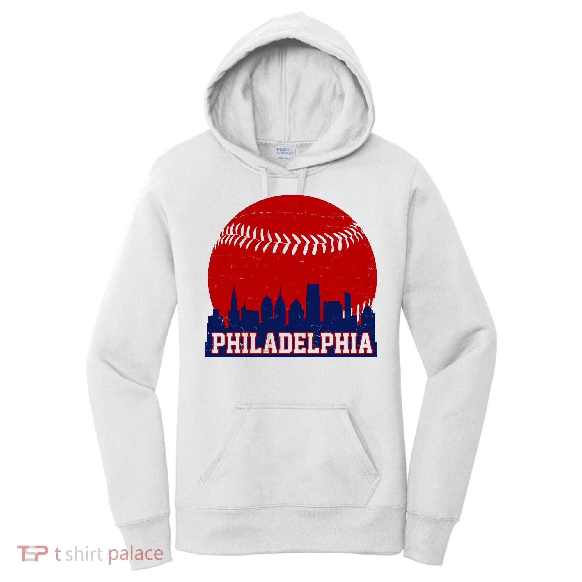 Philadelphia Baseball City Skyline Women's Hoodie