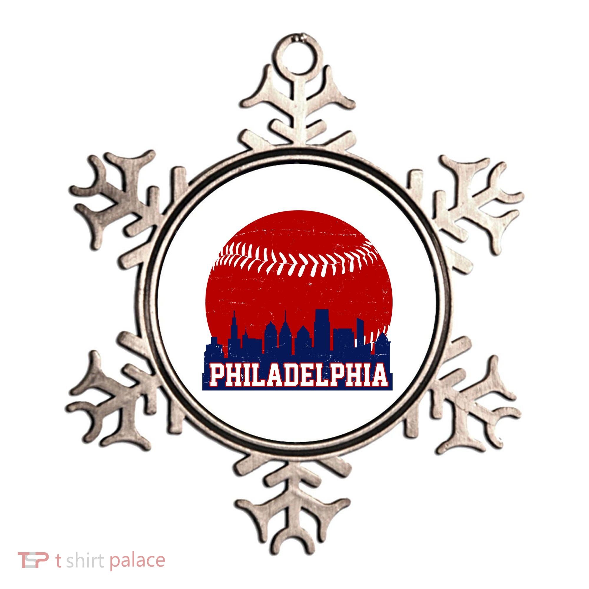 Philadelphia Baseball City Skyline Ornament