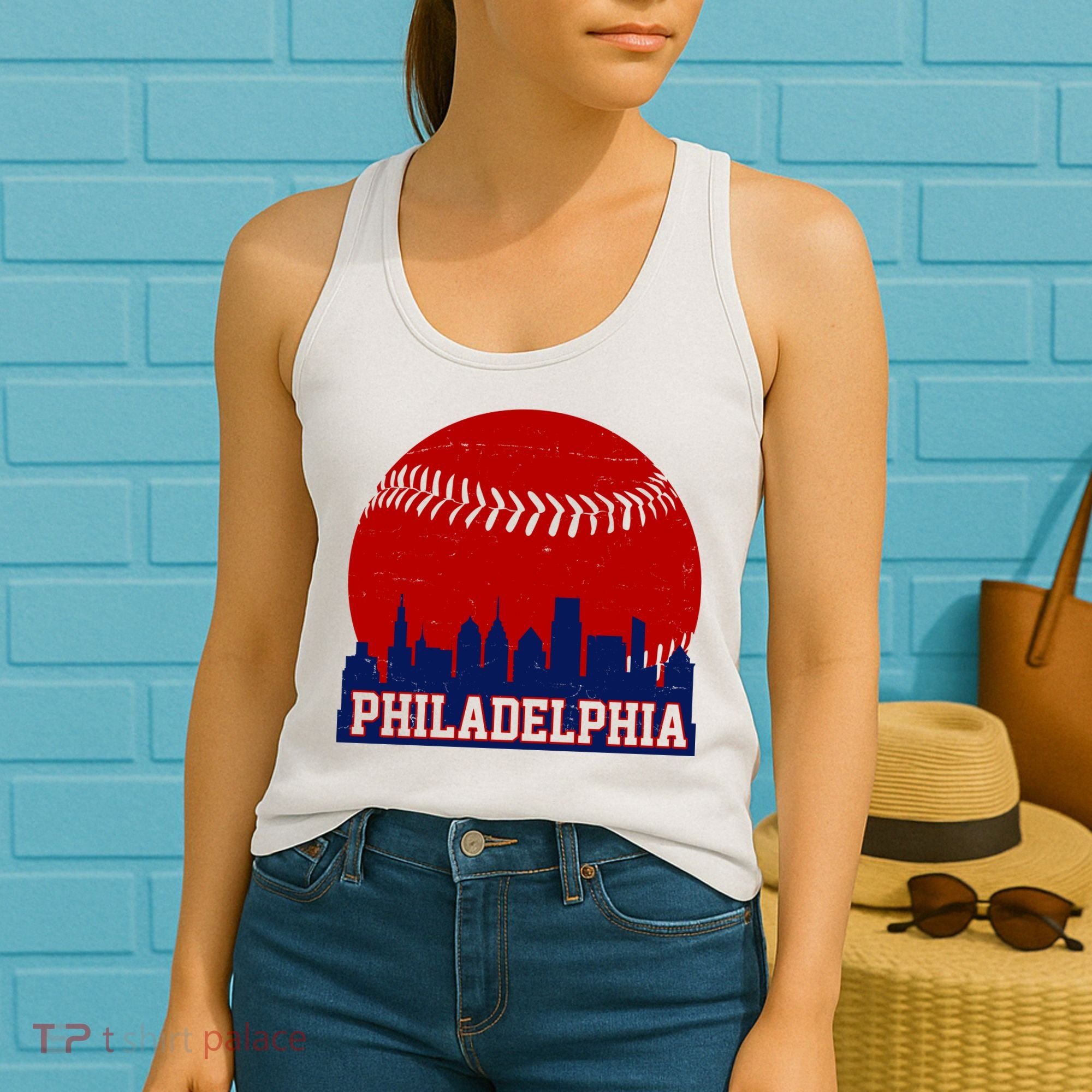 Philadelphia Baseball City Skyline Women's Tank Top