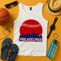 Philadelphia Baseball City Skyline Tank Top thumb 4