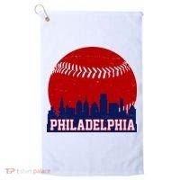 Philadelphia Baseball City Skyline Golf Towel thumb 0