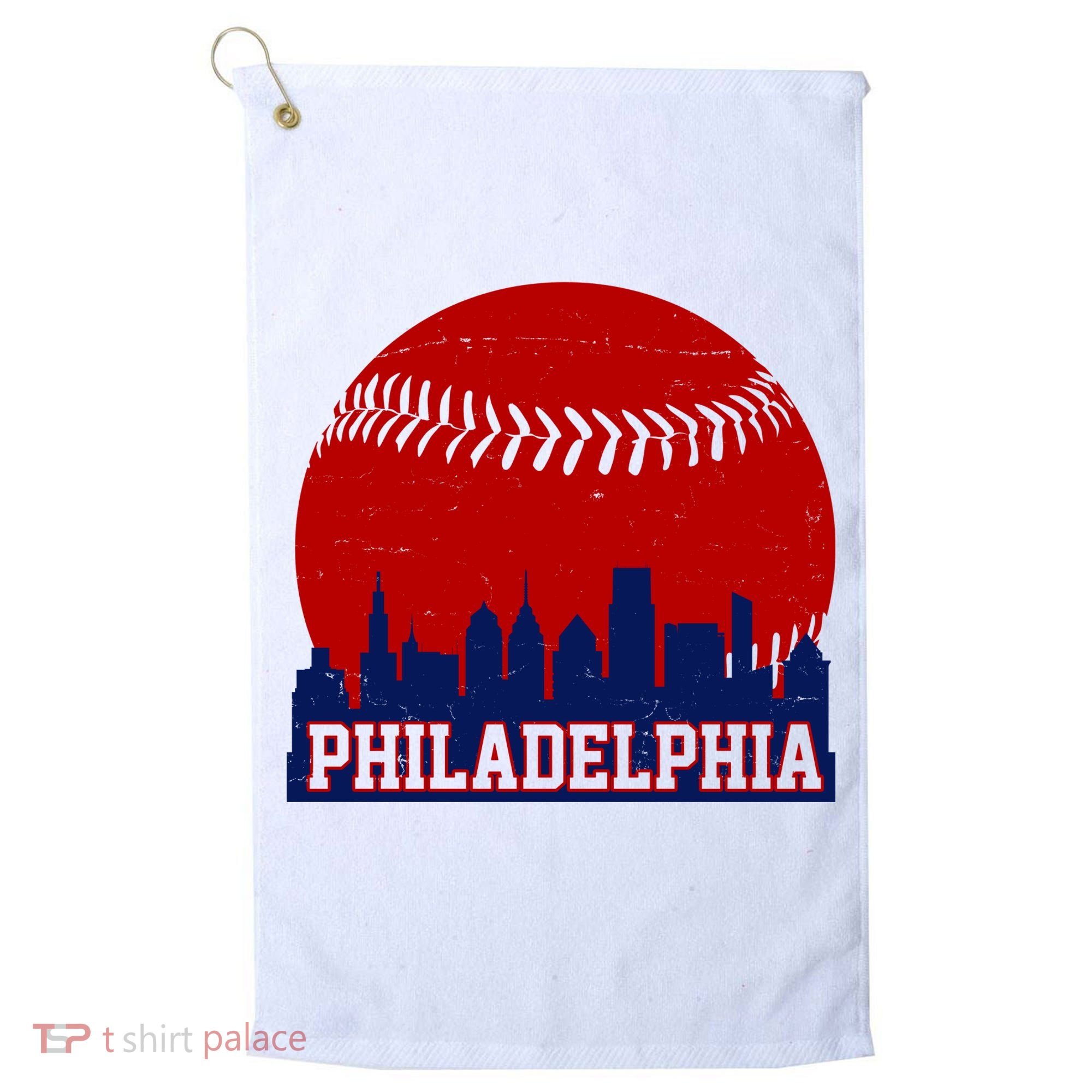 Philadelphia Baseball City Skyline Golf Towel