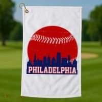 Philadelphia Baseball City Skyline Golf Towel thumb 1
