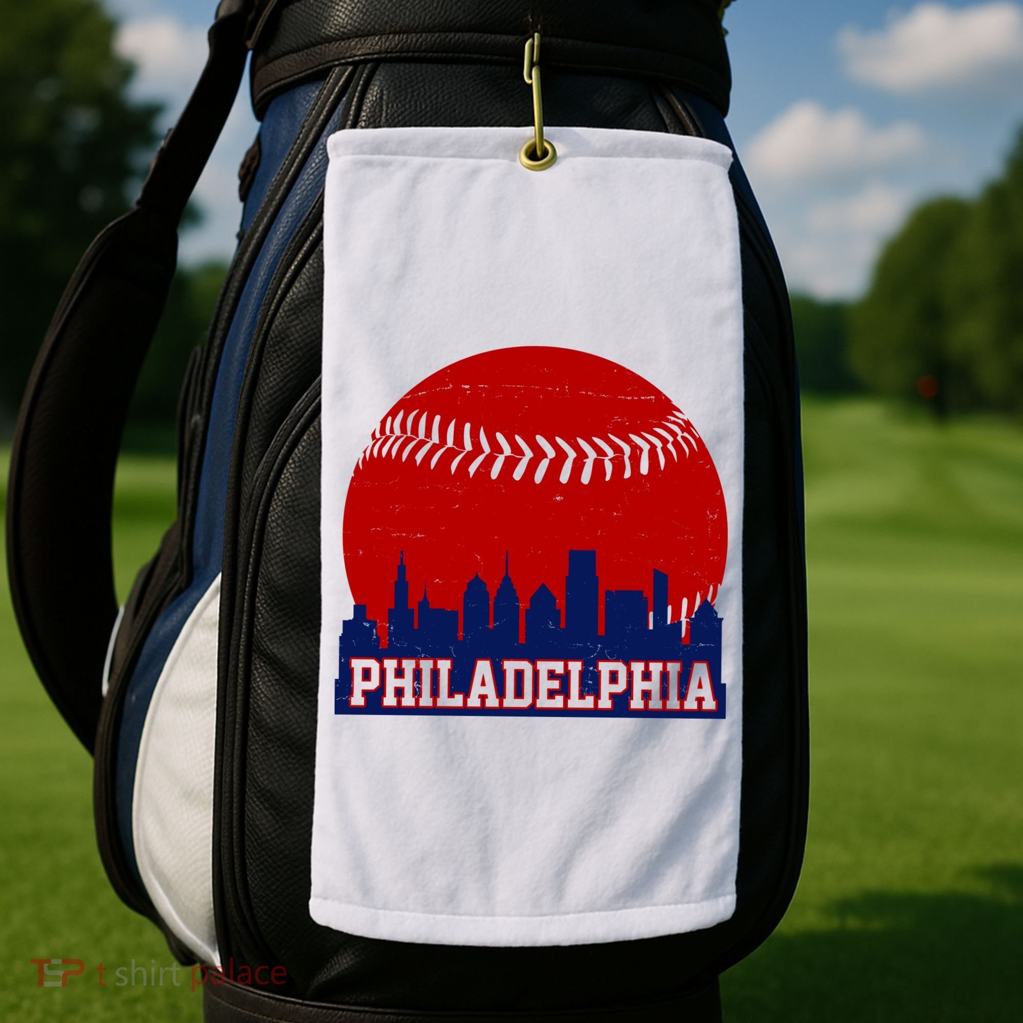 Philadelphia Baseball City Skyline Golf Towel