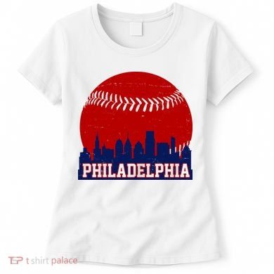 Philadelphia Baseball City Skyline Women's T-Shirt