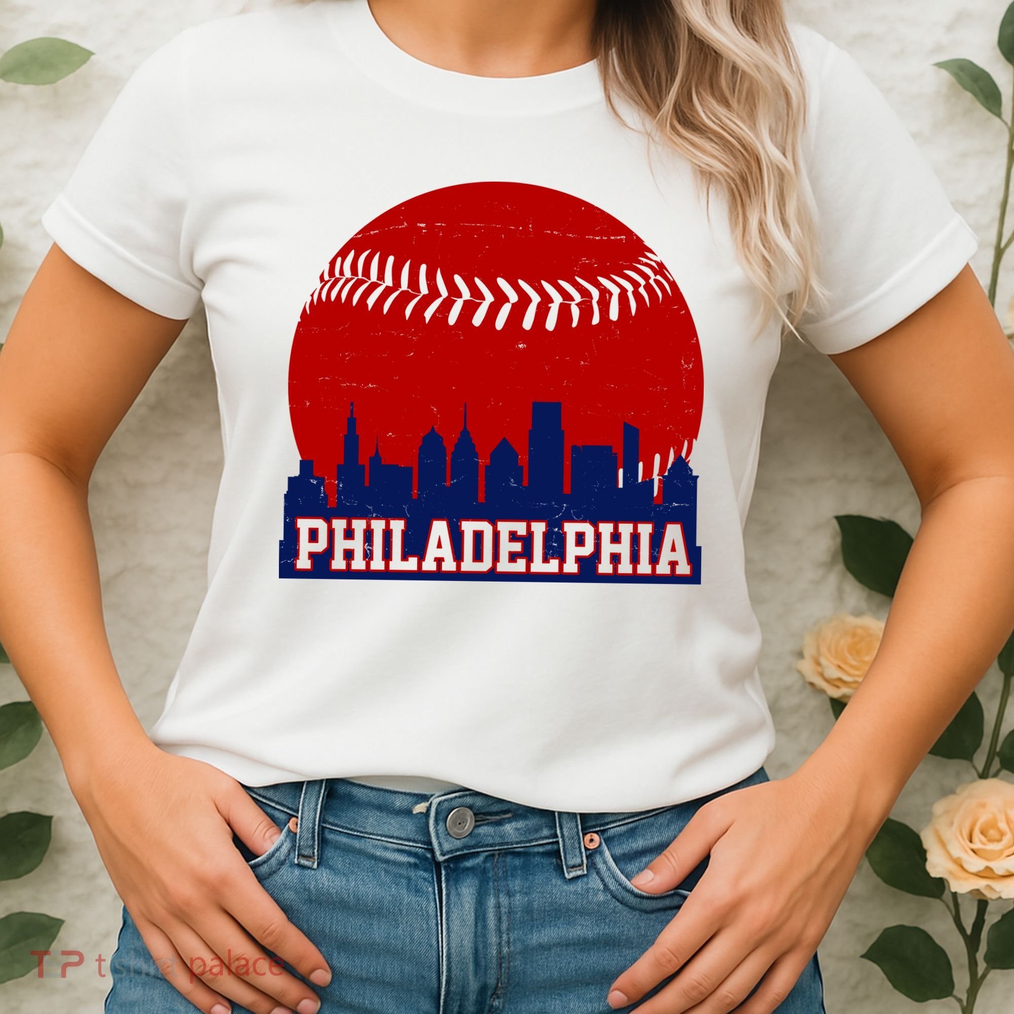 Philadelphia Baseball City Skyline Women's T-Shirt
