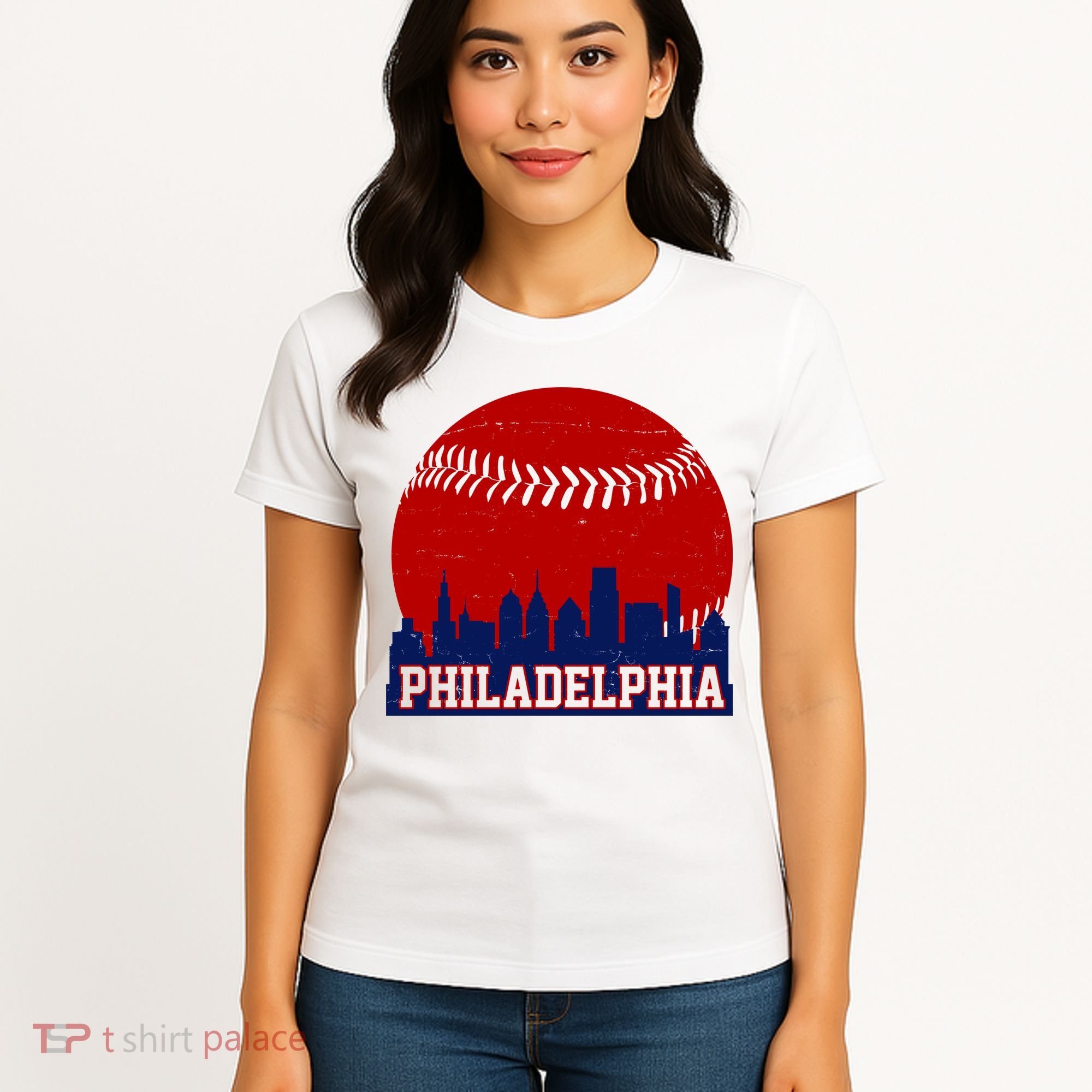 Philadelphia Baseball City Skyline Women's T-Shirt