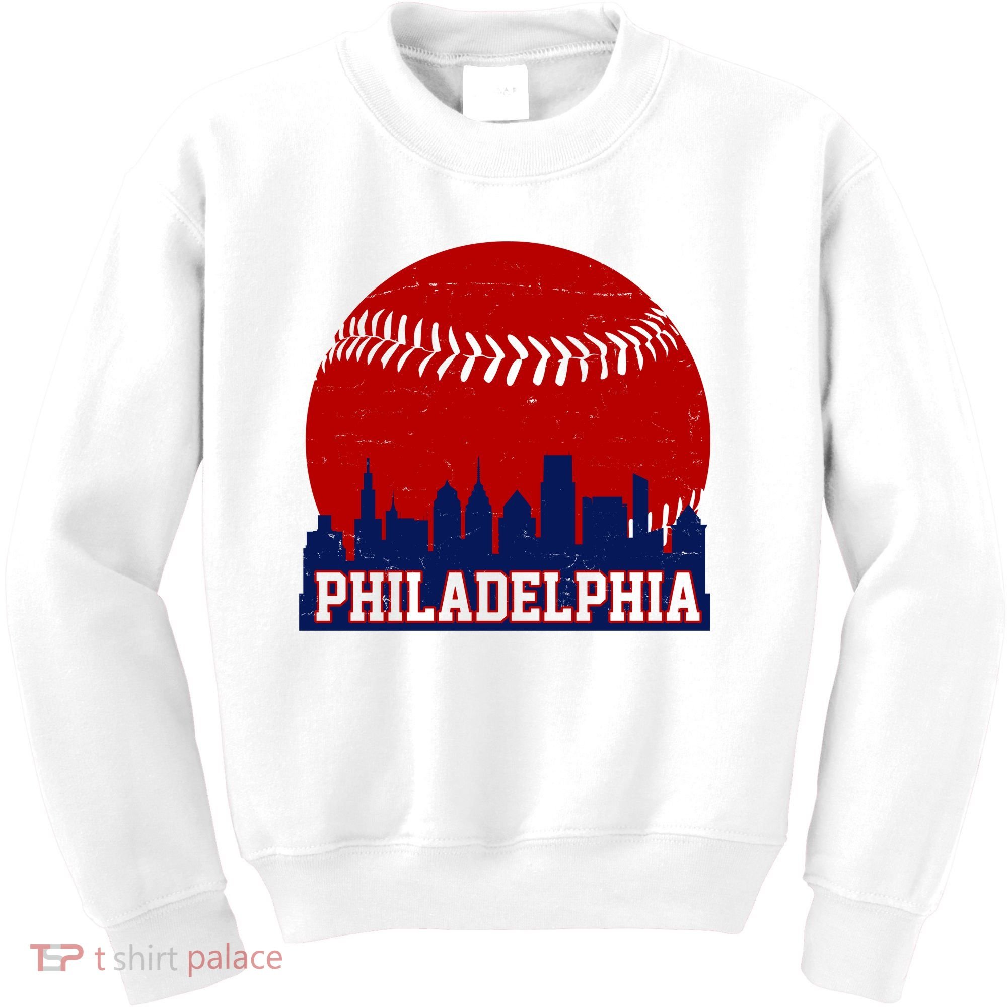 Philadelphia Baseball City Skyline Kids Sweatshirt