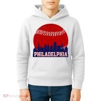 Philadelphia Baseball City Skyline Kids Hoodie thumb 4
