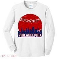 Philadelphia Baseball City Skyline Kids Long Sleeve Shirt thumb 0