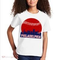 Philadelphia Baseball City Skyline Kids T-Shirt thumb 2