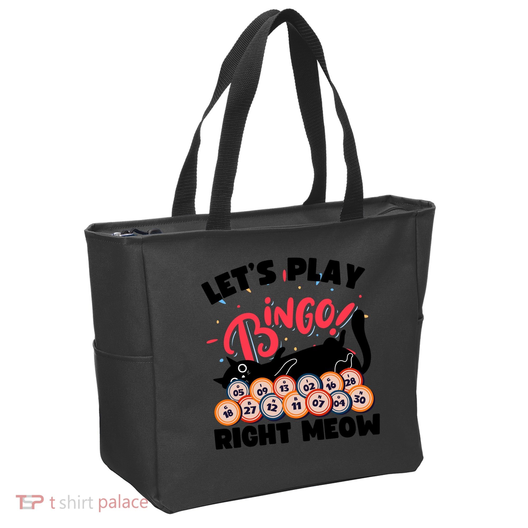 Play Bingo & Cat Bingo Player Gambling Bingo Tote Bag