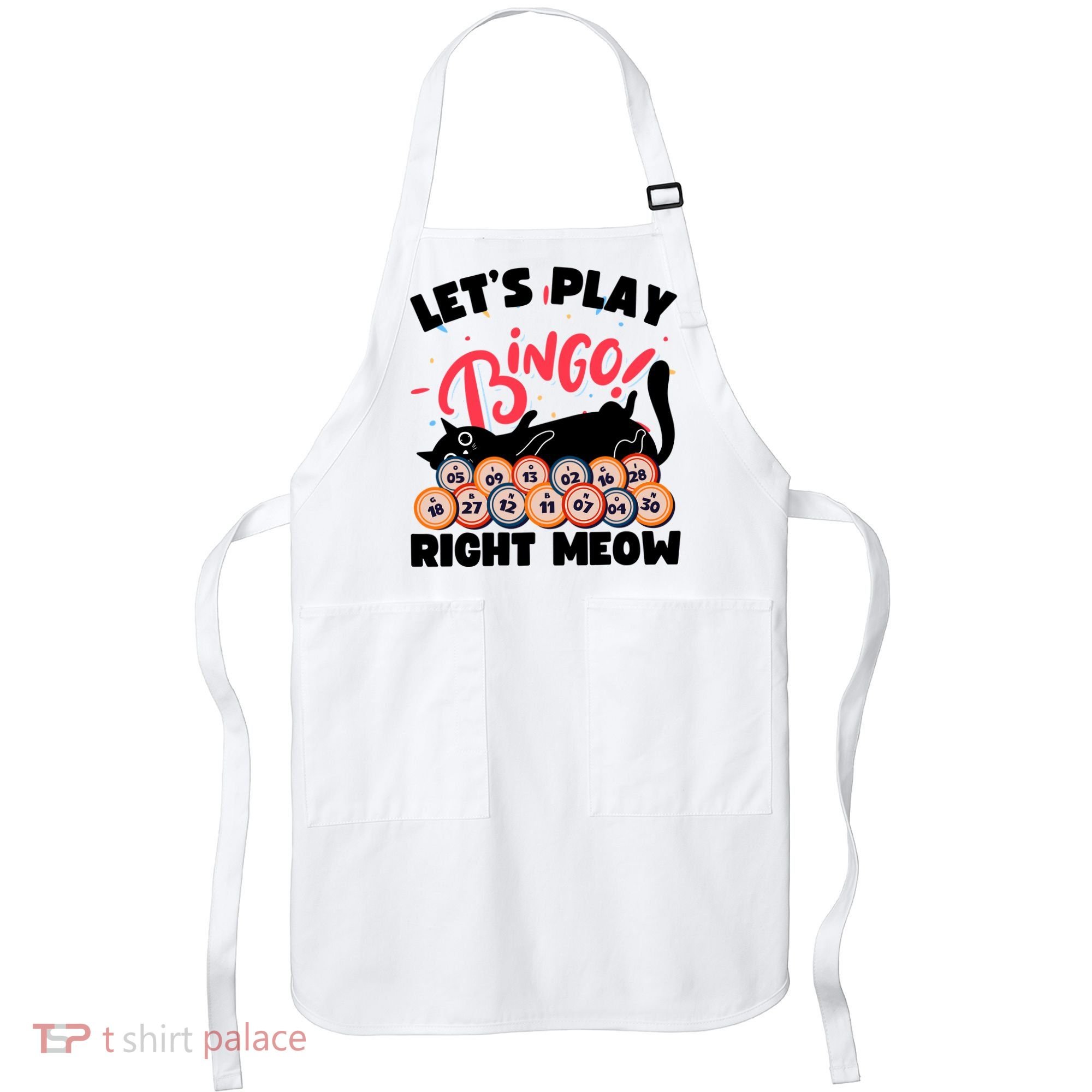 Play Bingo & Cat Bingo Player Gambling Bingo Apron