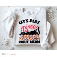 Play Bingo & Cat Bingo Player Gambling Bingo Sweatshirt thumb 2