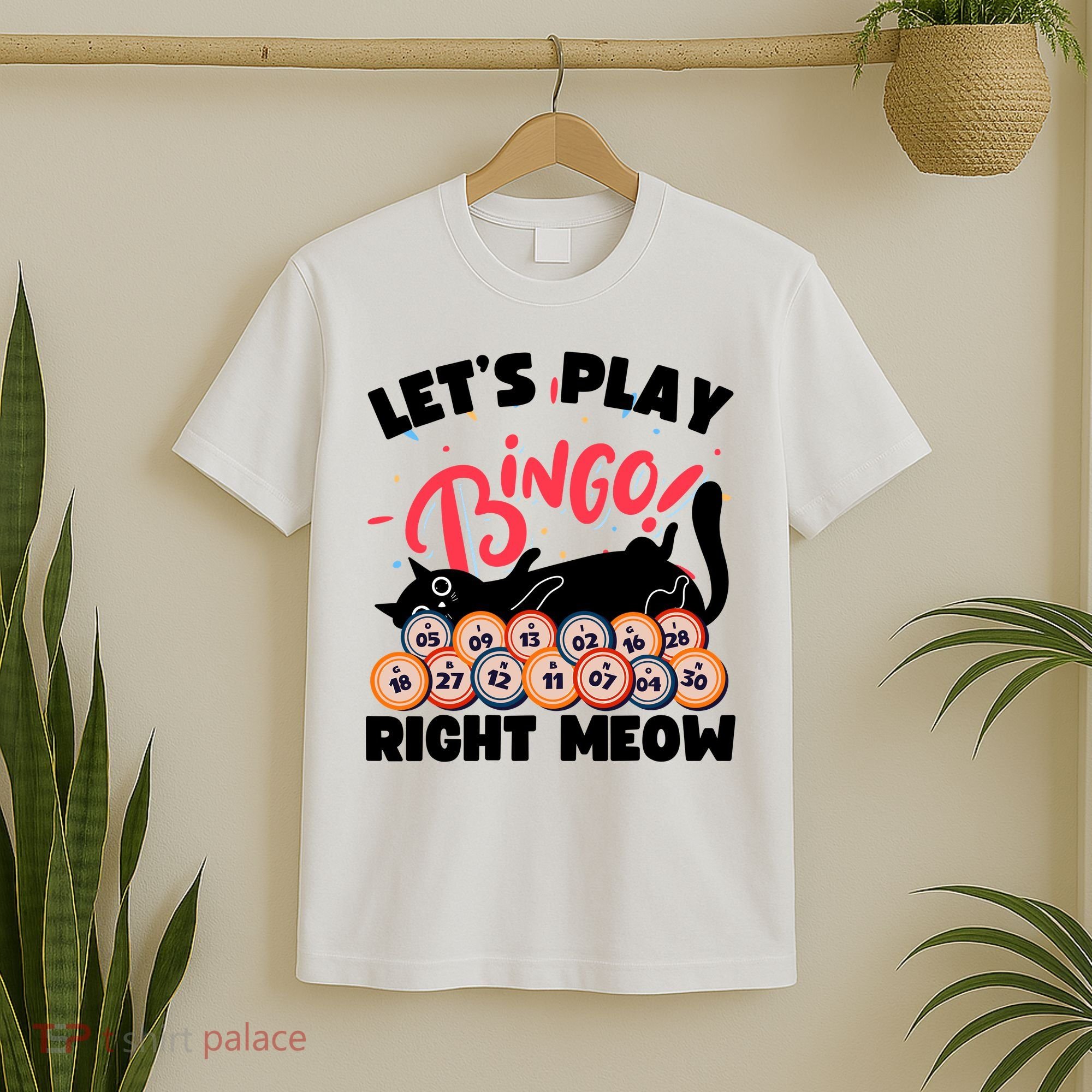 Play Bingo & Cat Bingo Player Gambling Bingo T-Shirt