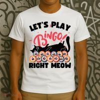 Play Bingo & Cat Bingo Player Gambling Bingo T-Shirt thumb 3