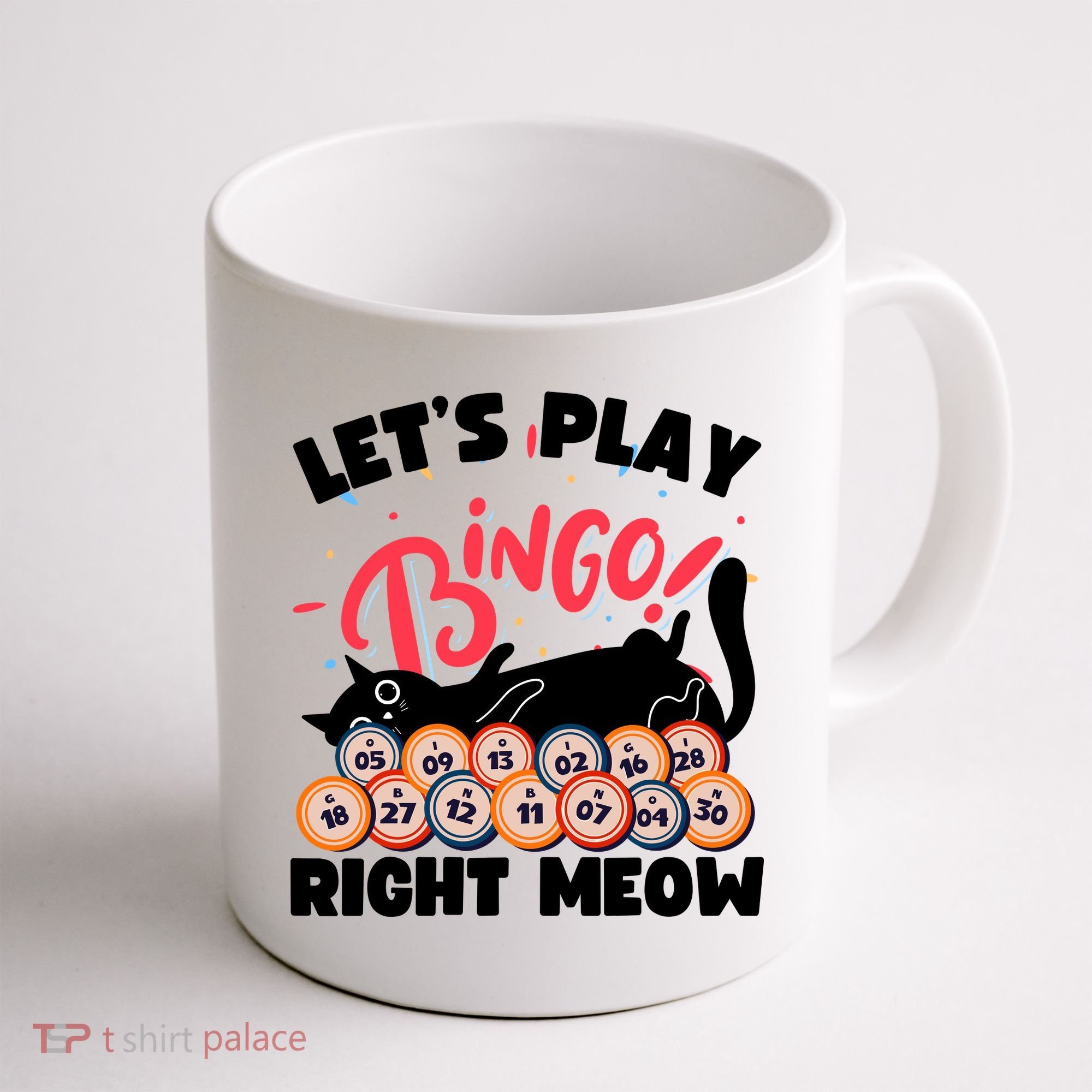 Play Bingo & Cat Bingo Player Gambling Bingo Coffee Mug