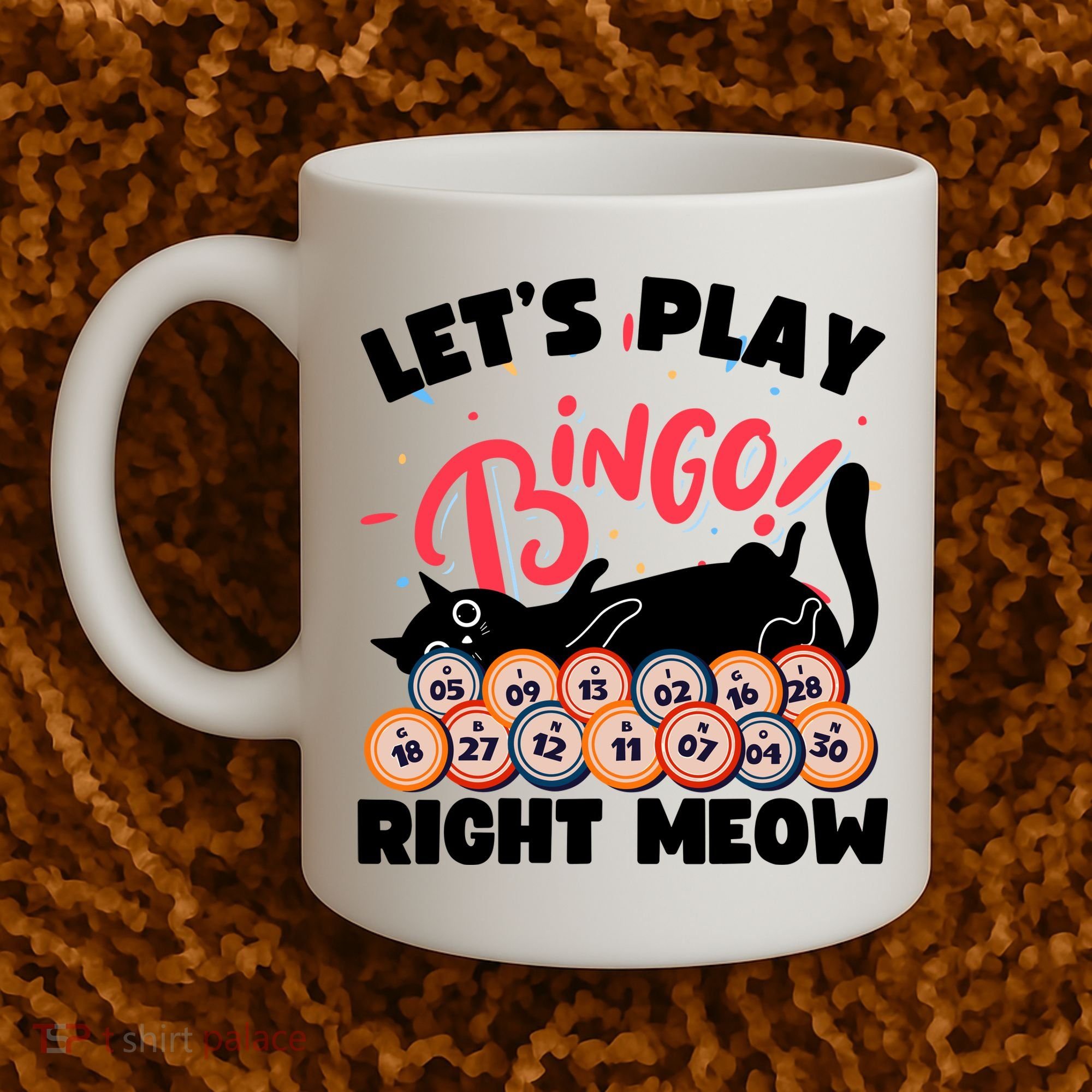 Play Bingo & Cat Bingo Player Gambling Bingo Coffee Mug