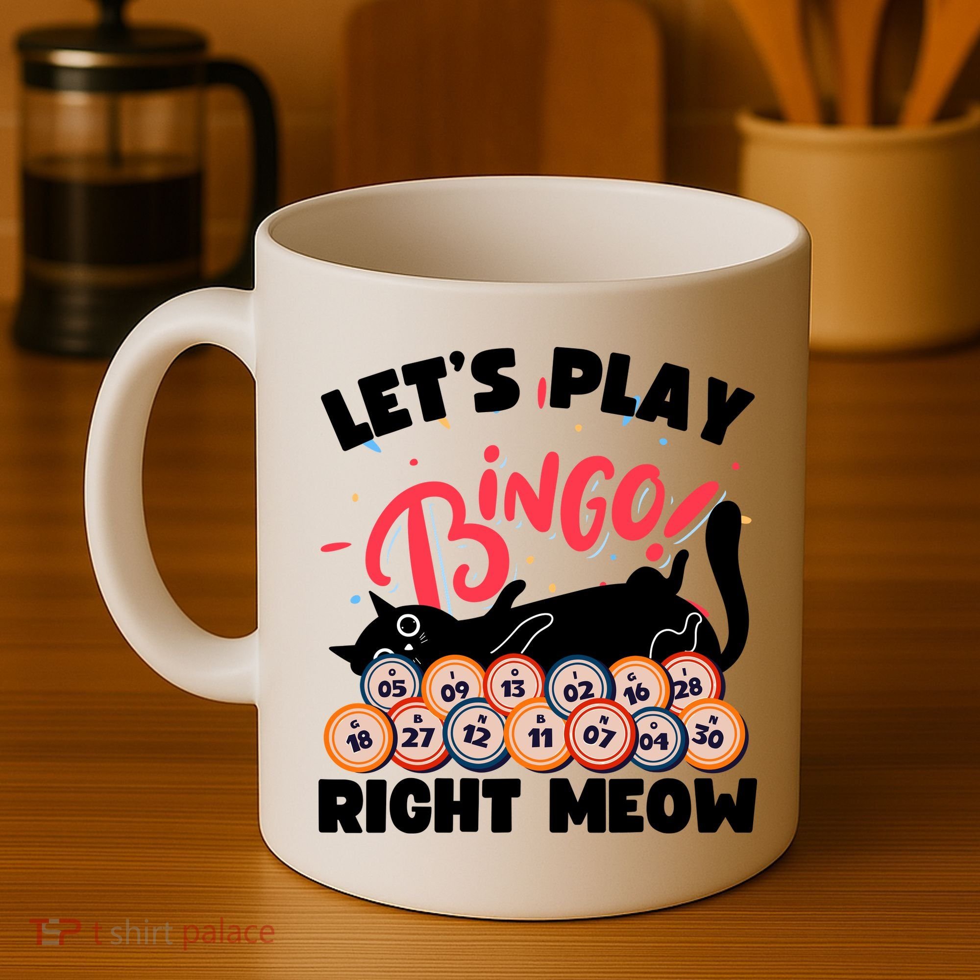 Play Bingo & Cat Bingo Player Gambling Bingo Coffee Mug