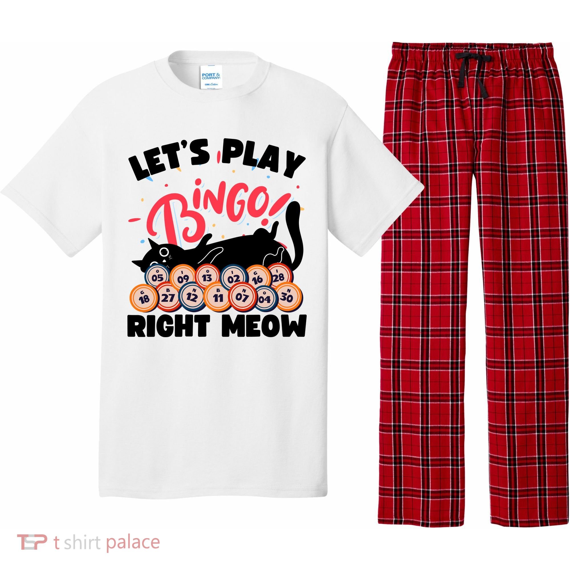 Play Bingo & Cat Bingo Player Gambling Bingo Pajama Set