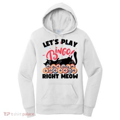 Play Bingo & Cat Bingo Player Gambling Bingo Women's Hoodie