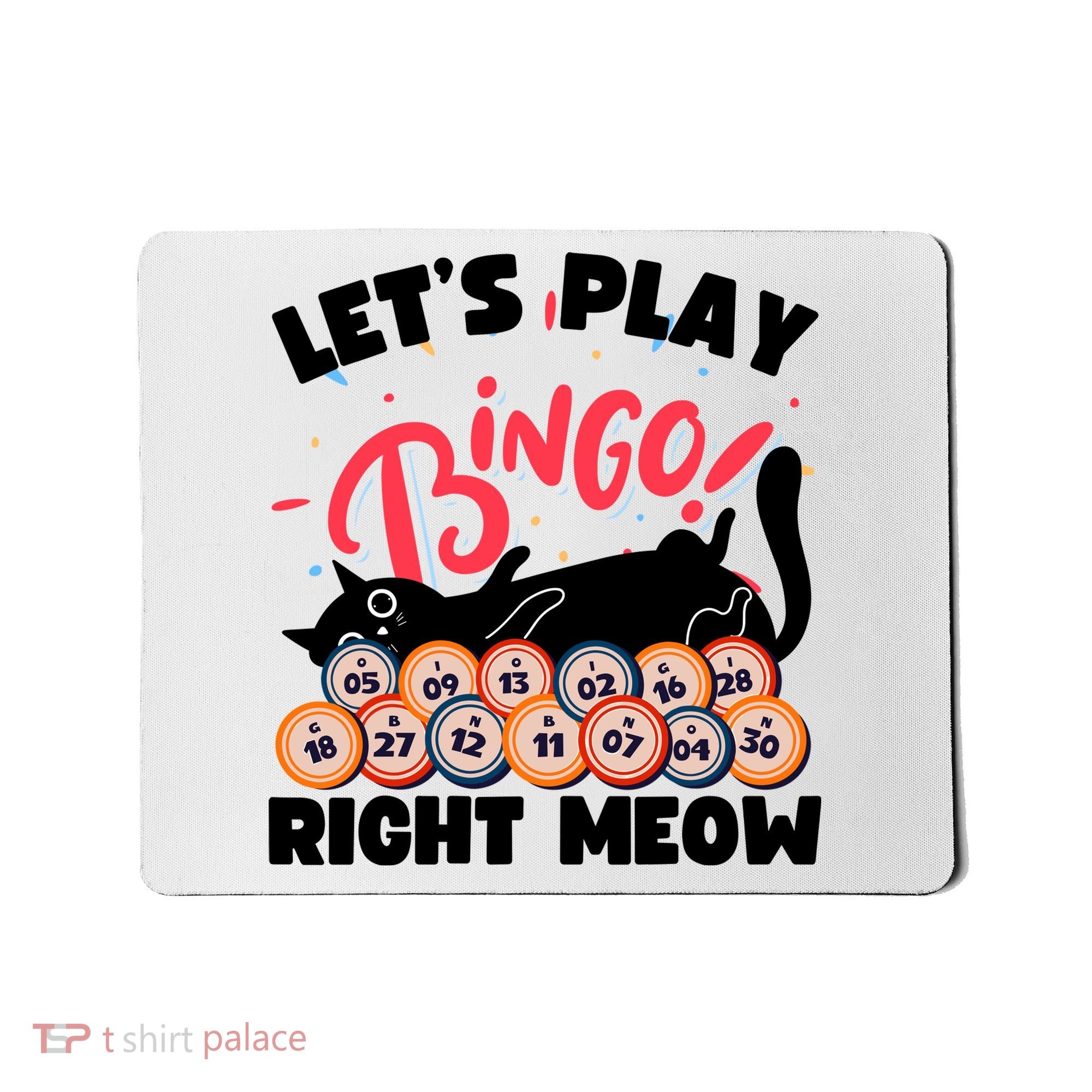 Play Bingo & Cat Bingo Player Gambling Bingo Mousepad