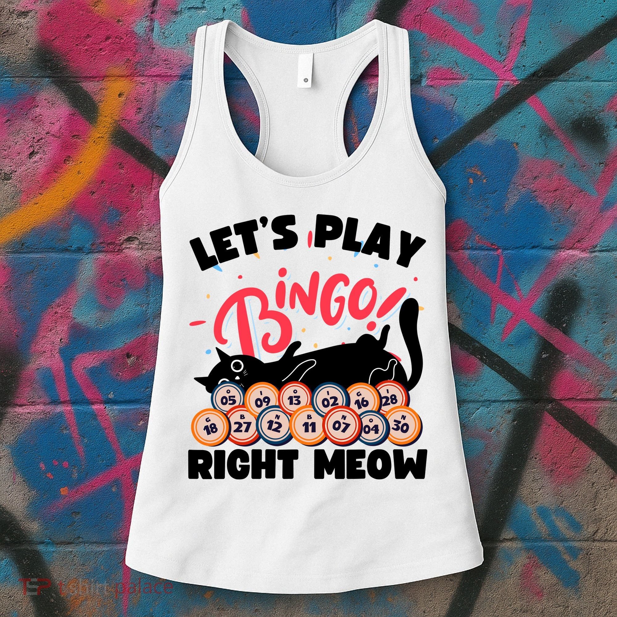 Play Bingo & Cat Bingo Player Gambling Bingo Women's Tank Top