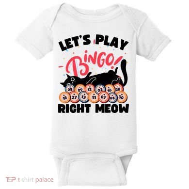 Play Bingo & Cat Bingo Player Gambling Bingo Baby Bodysuit