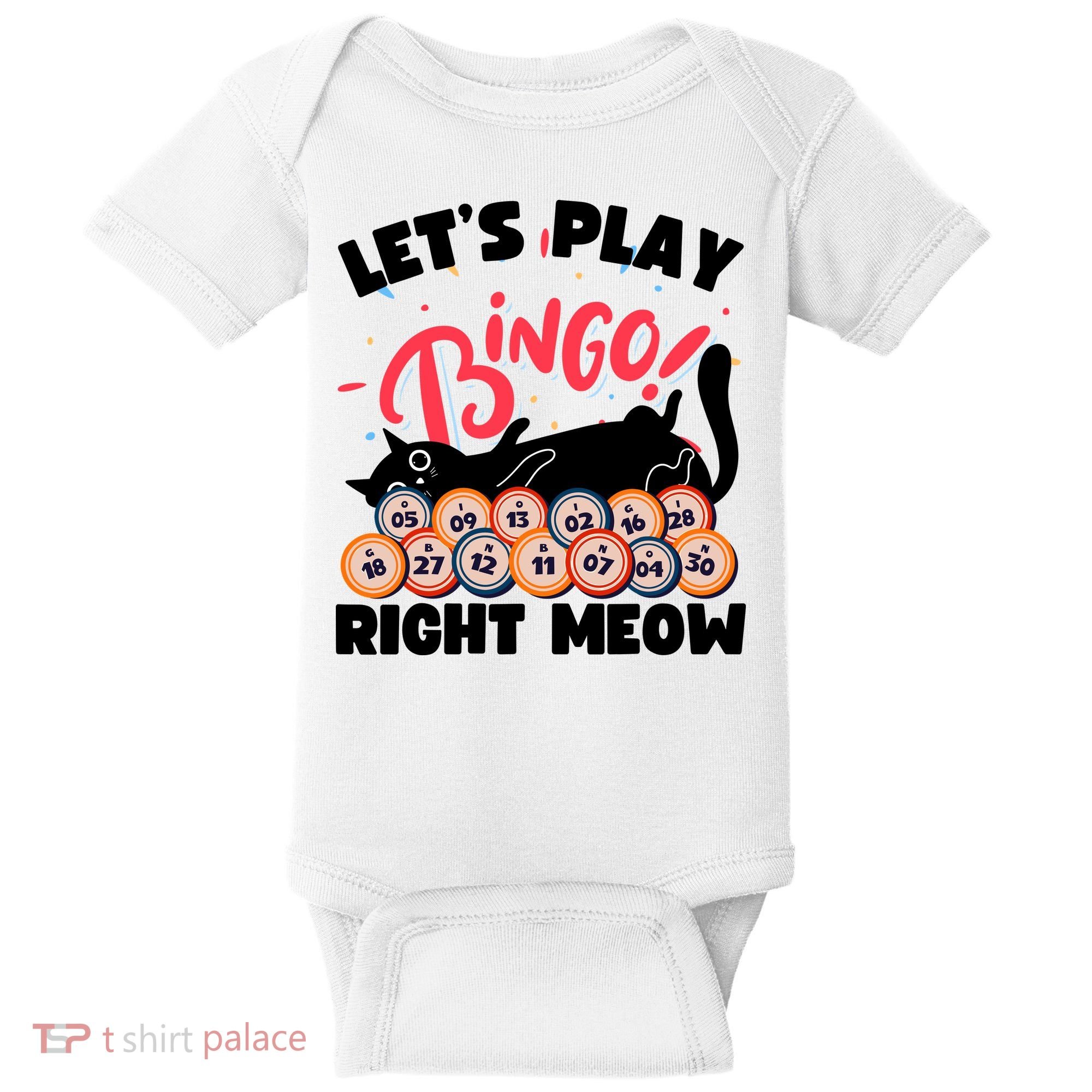 Play Bingo & Cat Bingo Player Gambling Bingo Baby Bodysuit