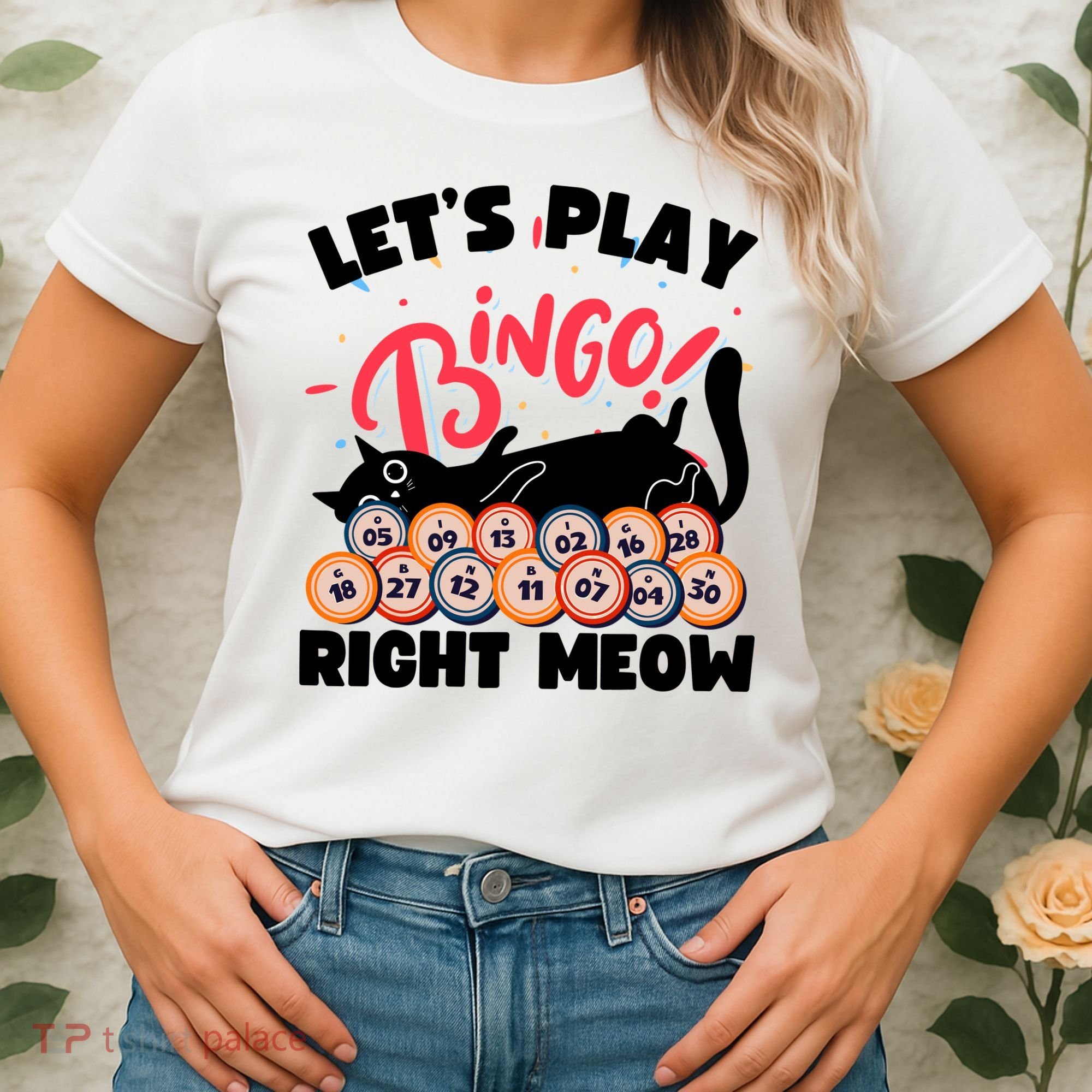 Play Bingo & Cat Bingo Player Gambling Bingo Women's T-Shirt