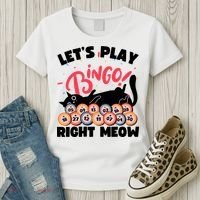 Play Bingo & Cat Bingo Player Gambling Bingo Women's T-Shirt thumb 3